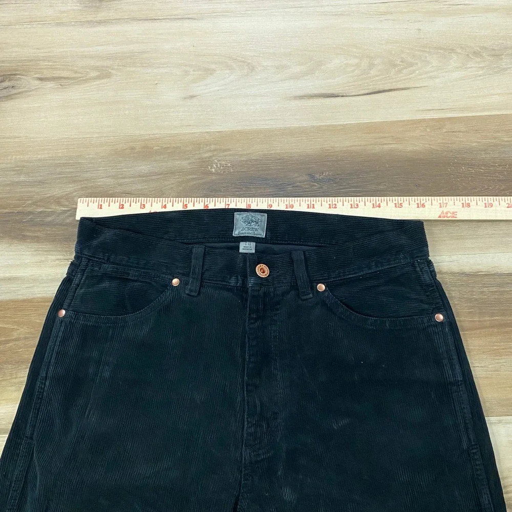 J.Crew Bootcut 11 Wale Corduroy Jeans 30x32 5-Pocket Cotton Black $178 CN535